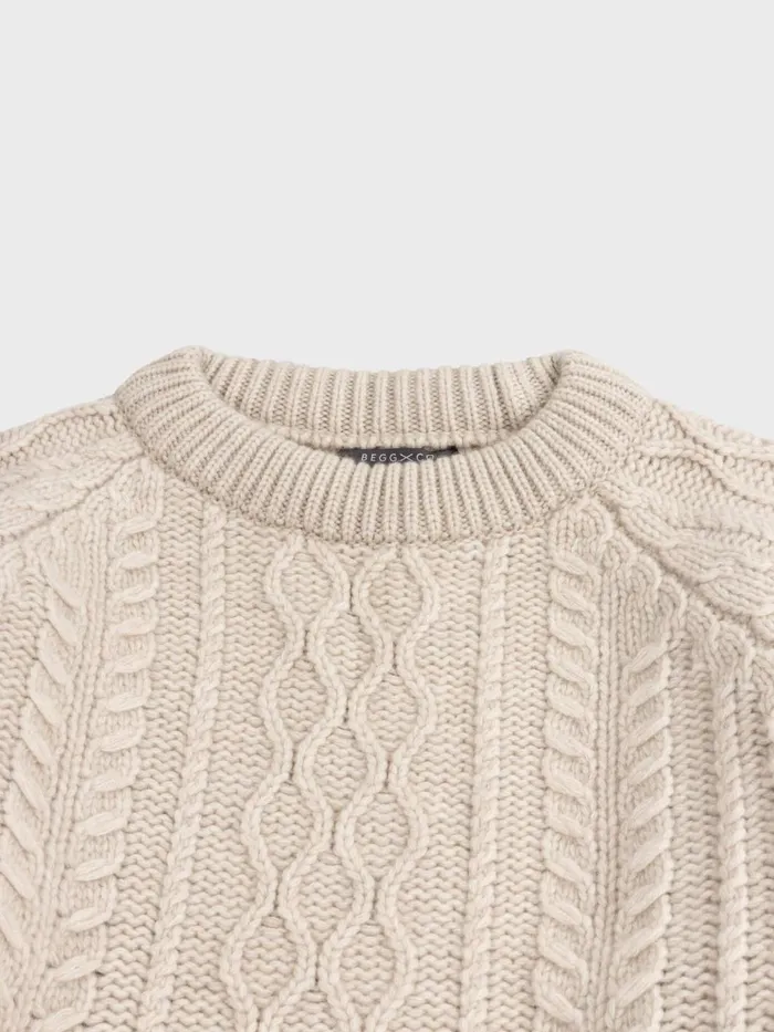 Women Begg X Co Sweaters Gigha Cashmere Sweater Light Brown Natural
