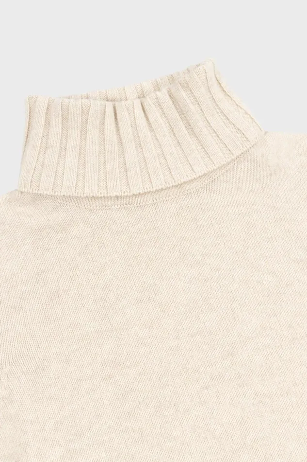 Women Begg X Co Sweaters Hepburn Roll Cashmere Sweater Light Natural