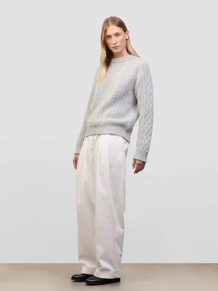 Women Begg X Co Sweaters Isla Cashmere Sweater Feather Grey