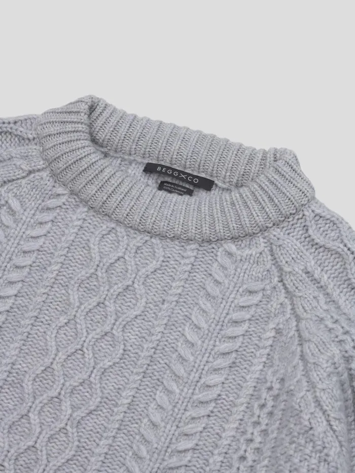 Women Begg X Co Sweaters Isla Cashmere Sweater Feather Grey