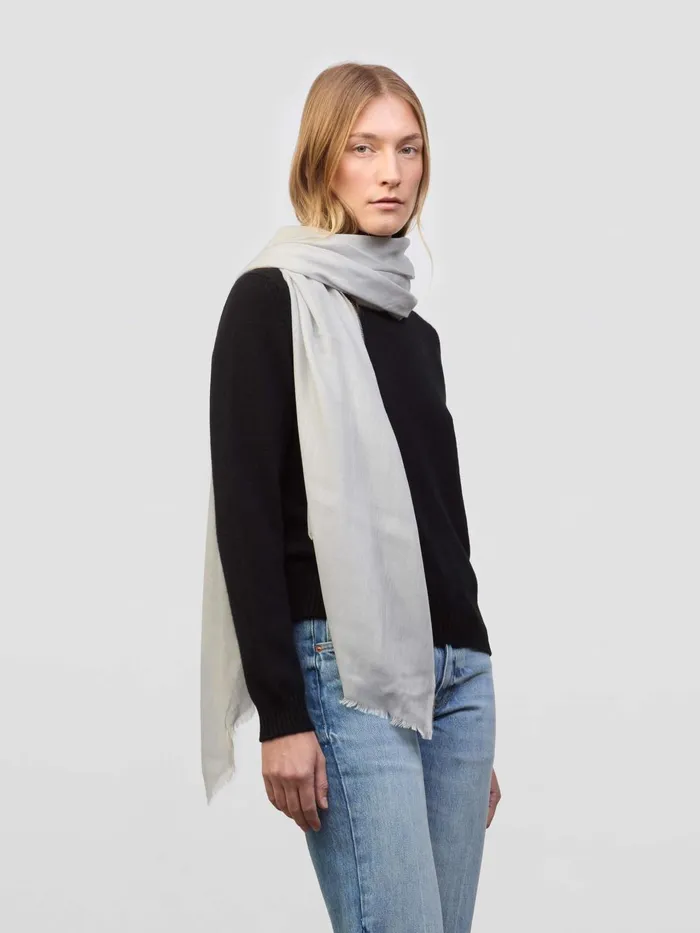 Women Begg X Co Wispy Scarf Wispy Solid Superfine Cashmere Scarf Dove Grey