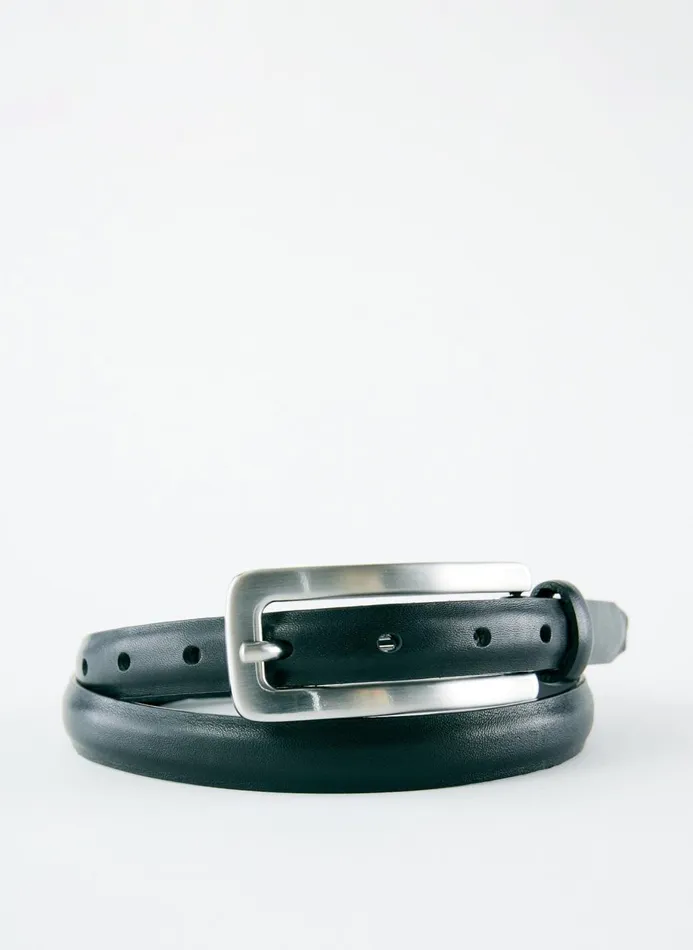 Women Belts Tibi Darwin Leather Belt Black
