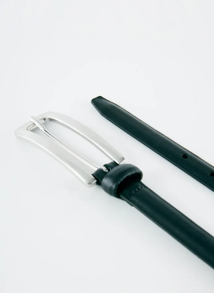 Women Belts Tibi Darwin Leather Belt Black