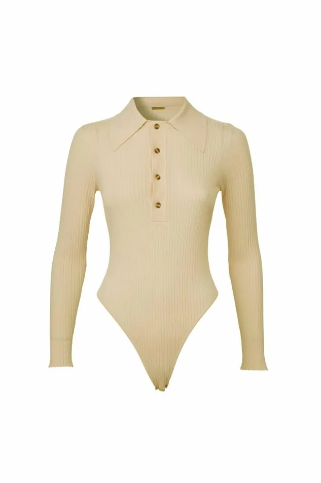 Women Bodysuits DODO BAR OR Monie Bodysuit Light Yellow