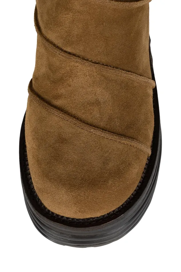Women Boot Jeffrey Campbell CHERRYPIE Tan Oiled Suede