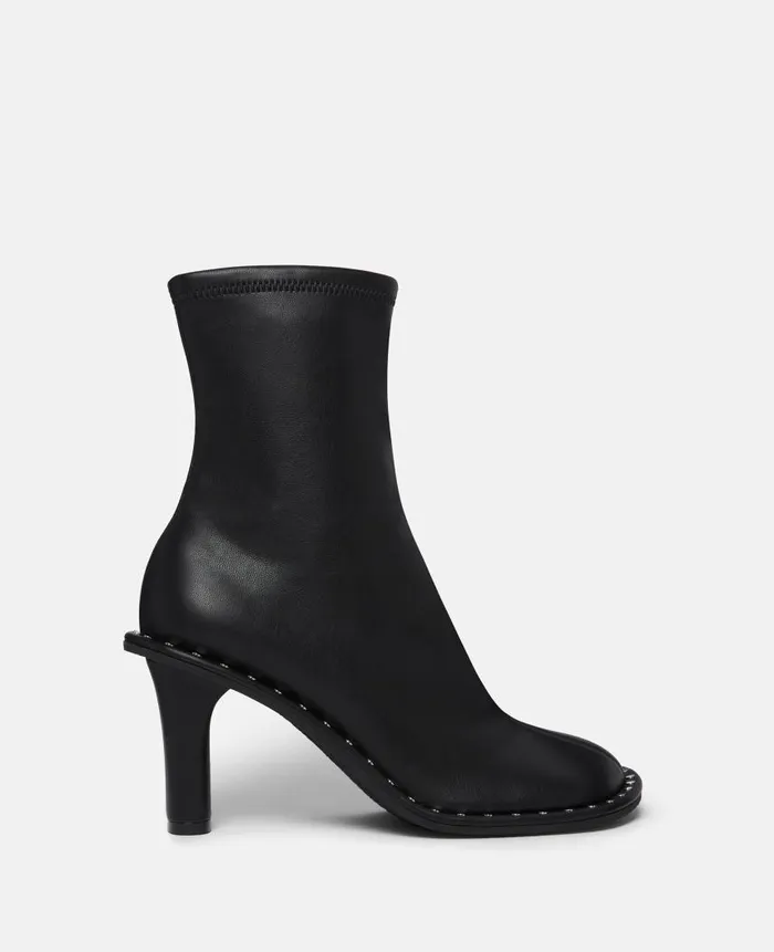 Women Boots Stella McCartney Ryder Heeled Sock Boots Midnight Black
