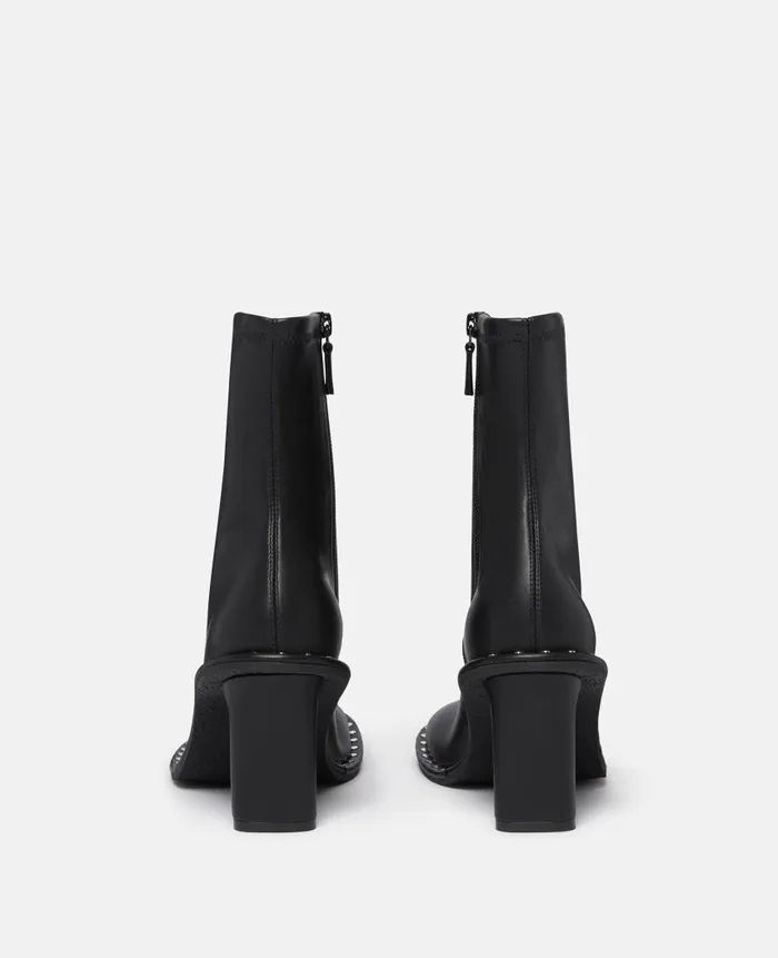 Women Boots Stella McCartney Ryder Heeled Sock Boots Midnight Black