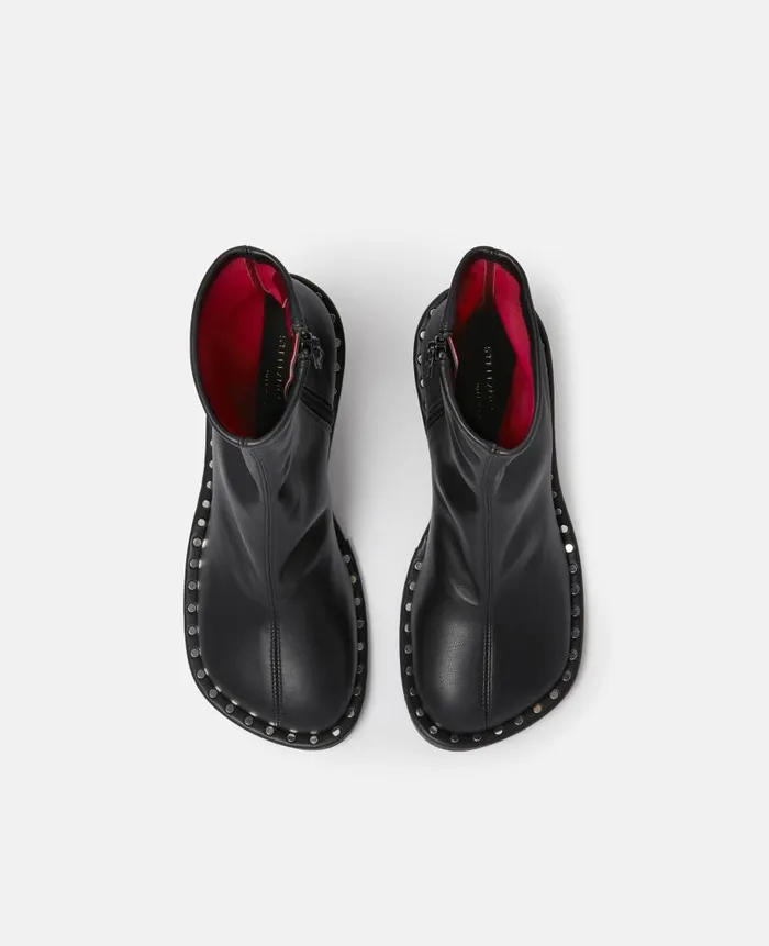Women Boots Stella McCartney Ryder Heeled Sock Boots Midnight Black