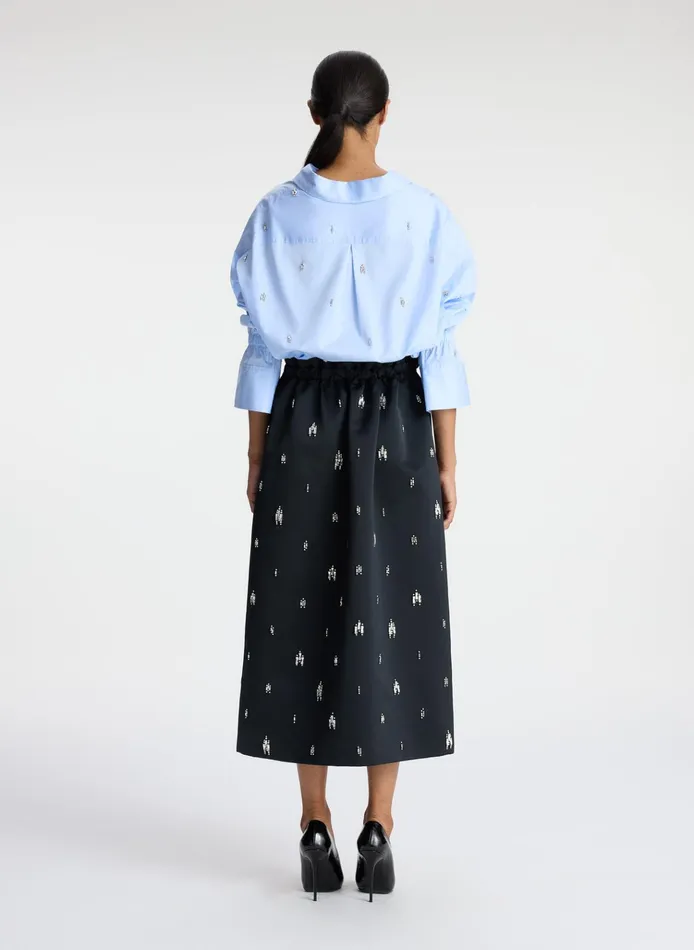 Women Bottoms ALC Alexia Embellished Midi Skirt Black