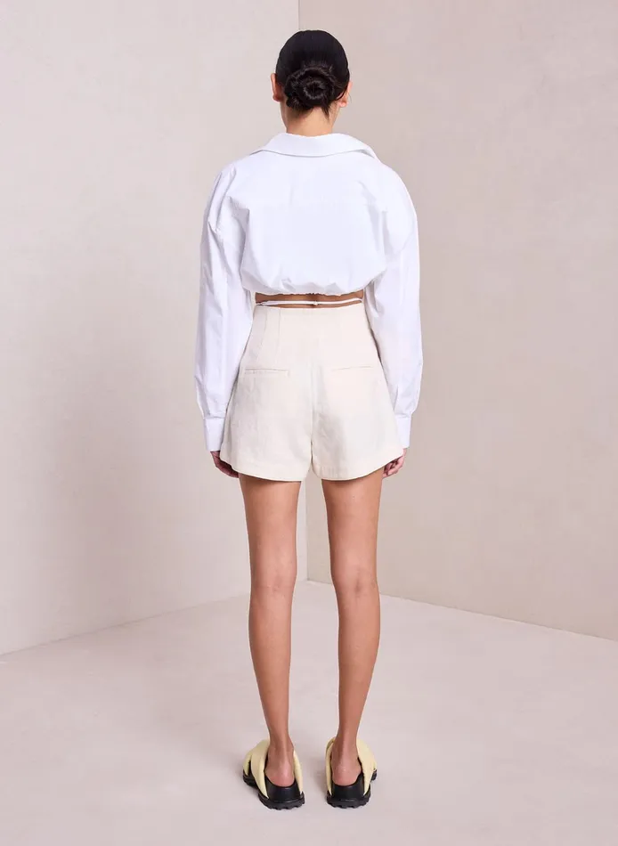 Women Bottoms ALC Bennett Linen Short Ecru