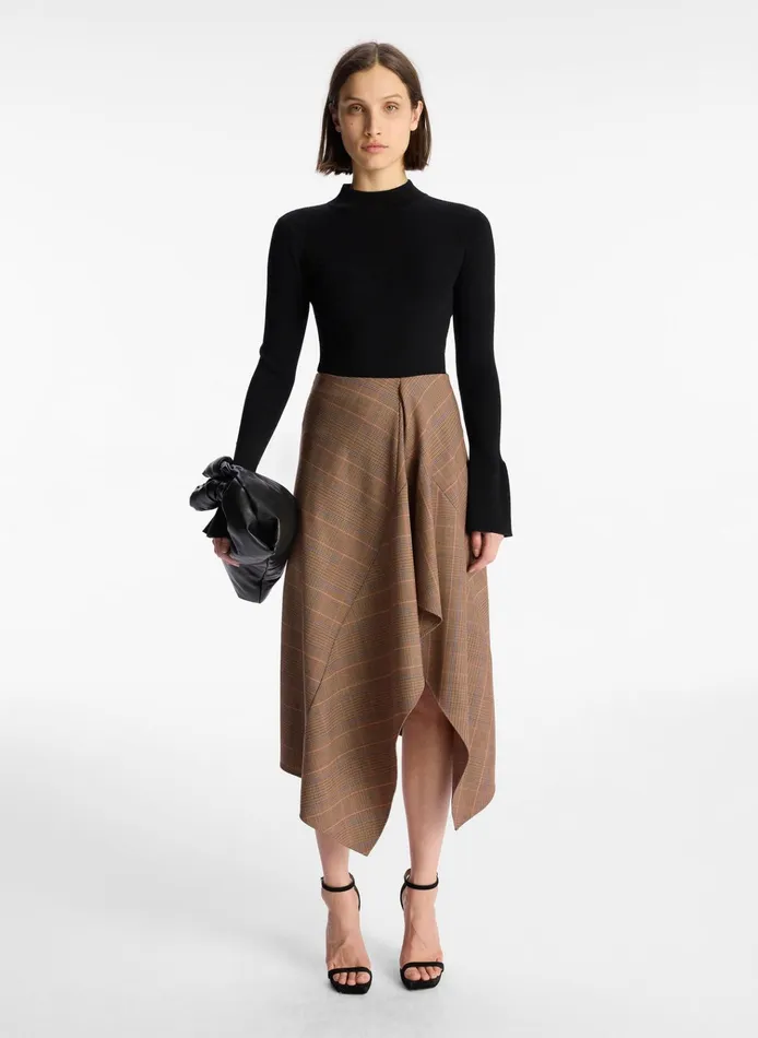Women Bottoms ALC Navy Midi Skirt Sable Multi