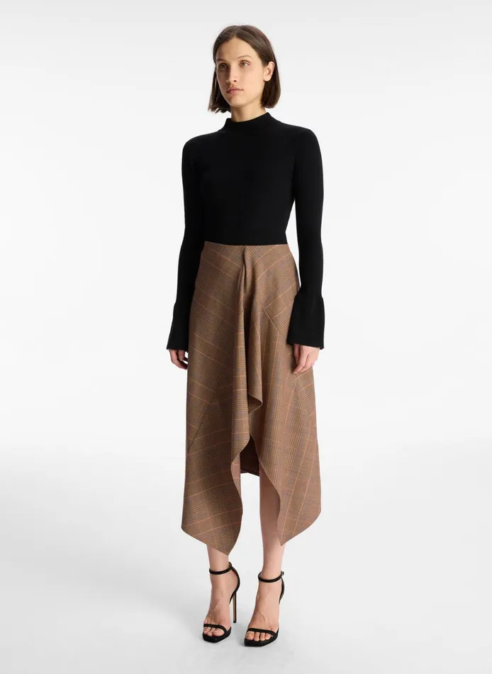 Women Bottoms ALC Navy Midi Skirt Sable Multi
