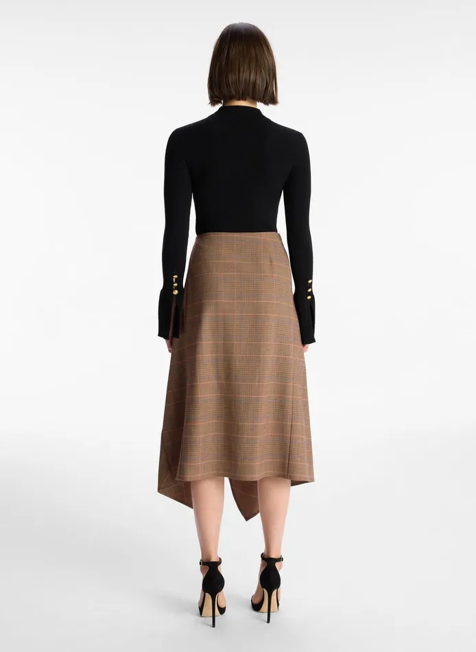 Women Bottoms ALC Navy Midi Skirt Sable Multi