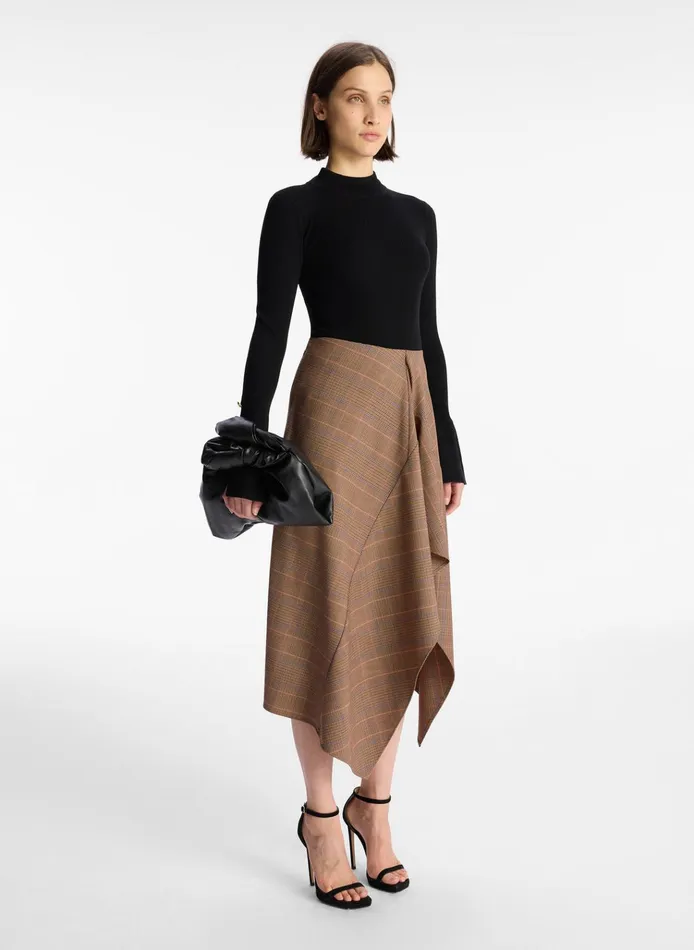 Women Bottoms ALC Navy Midi Skirt Sable Multi