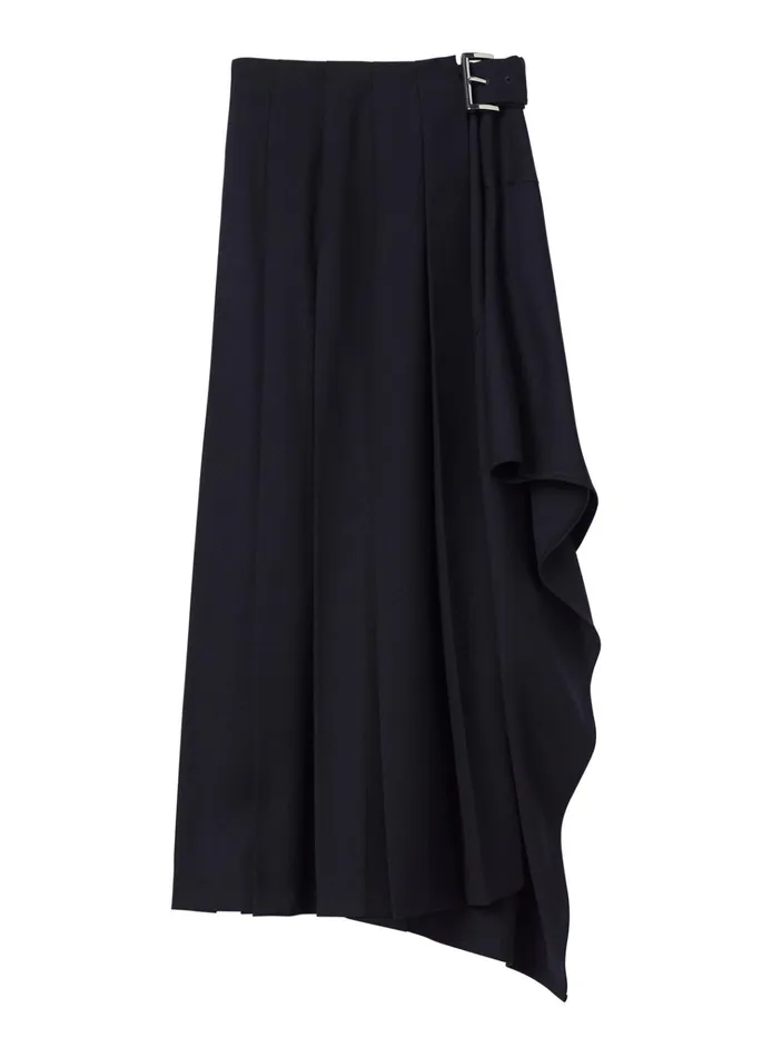Women Bottoms ALC Wayland Pleated Midi Skirt Navy