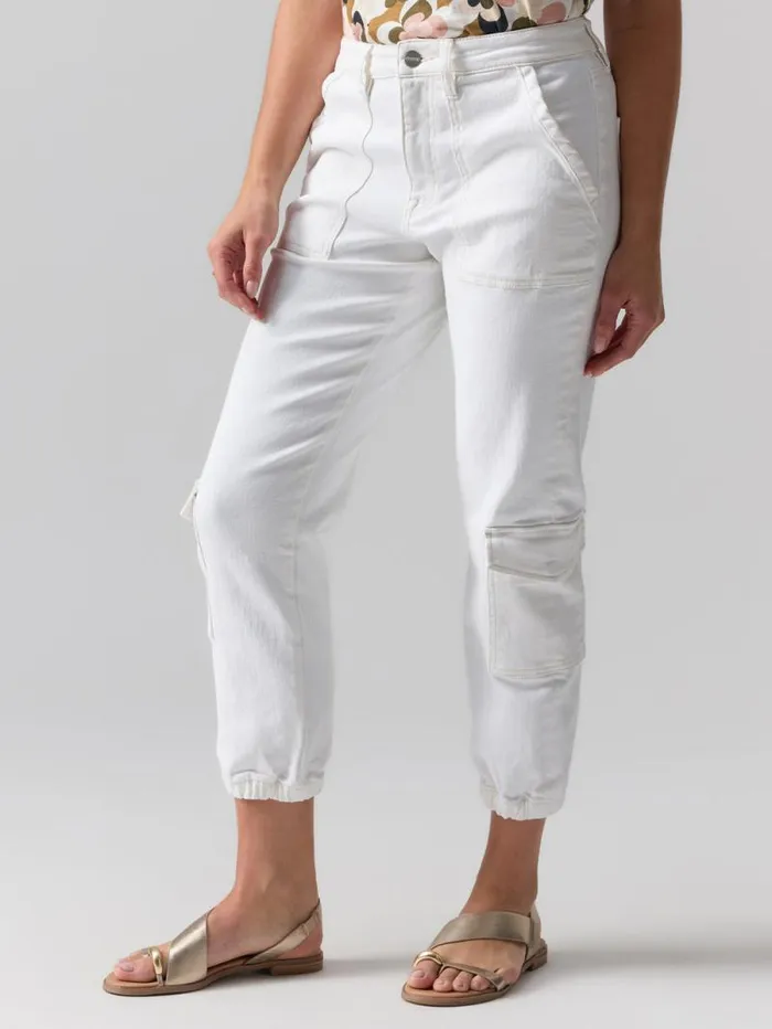 Women Brooklyn Cargo High Rise Pant Chalk Sanctuary Clothing Pants