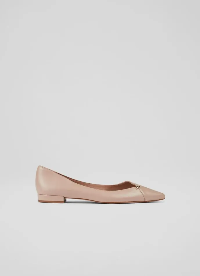Women Cally Beige Leather Flats Neutral LKBennett Flats