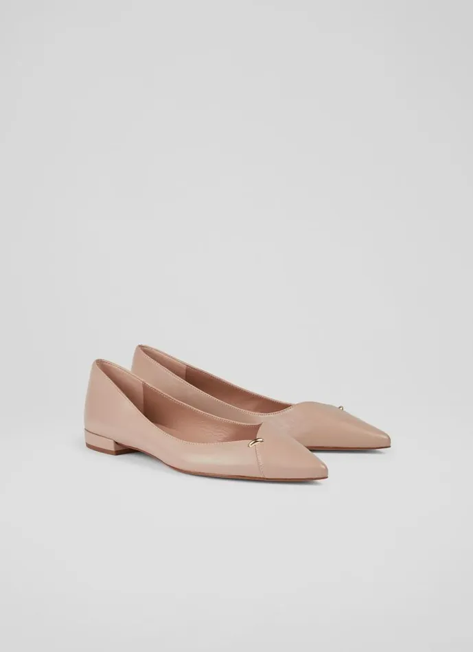 Women Cally Beige Leather Flats Neutral LKBennett Flats Women Cally Beige Leather Flats Neutral LKBennett Flats