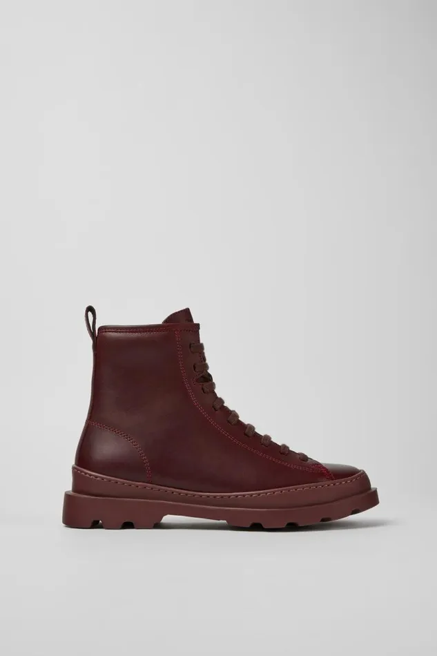 Women Camper Ankle Boots Brutus Burgundy Leather Ankle Boots Women Camper Ankle Boots Brutus Burgundy Leather Ankle Boots