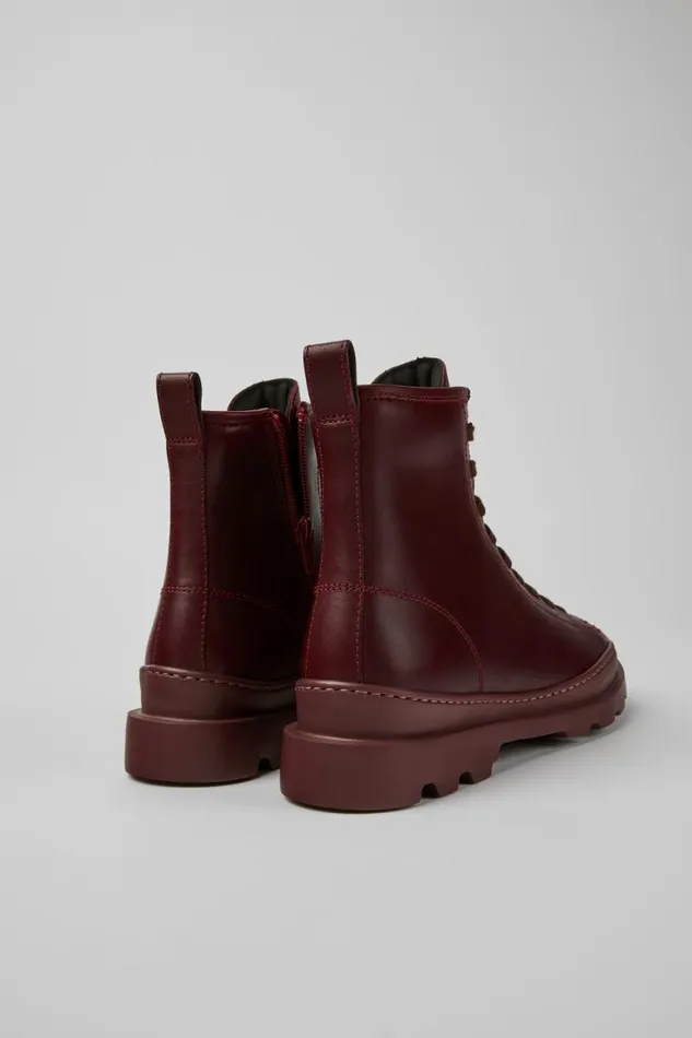 Women Camper Ankle Boots Brutus Burgundy Leather Ankle Boots Women Camper Ankle Boots Brutus Burgundy Leather Ankle Boots