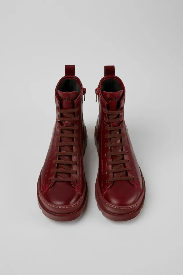Women Camper Ankle Boots Brutus Burgundy Leather Ankle Boots Women Camper Ankle Boots Brutus Burgundy Leather Ankle Boots