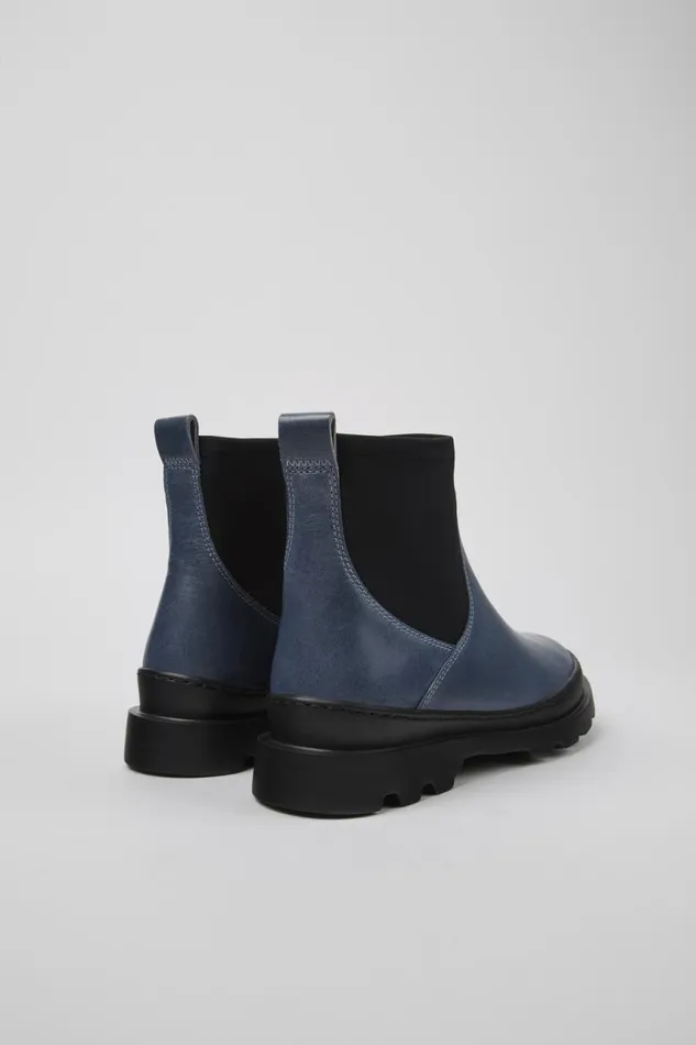 Women Camper Ankle Boots Brutus Gray Leather And Textile Ankle Boots Women Camper Ankle Boots Brutus Gray Leather And Textile Ankle Boots