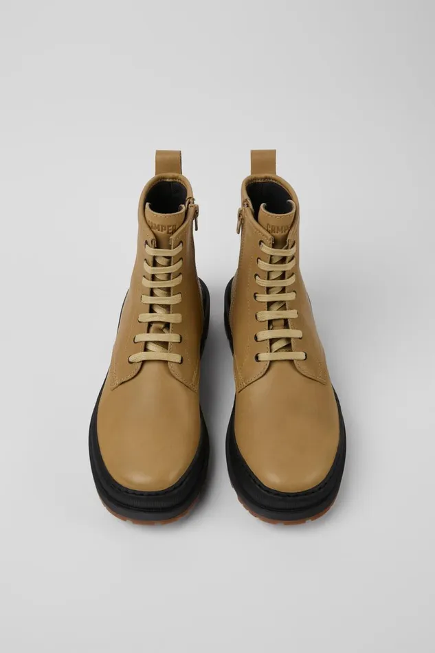 Women Camper Ankle Boots Brutus Trek MICHELIN Beige Leather Ankle Boots Women Camper Ankle Boots Brutus Trek MICHELIN Beige Leather Ankle Boots