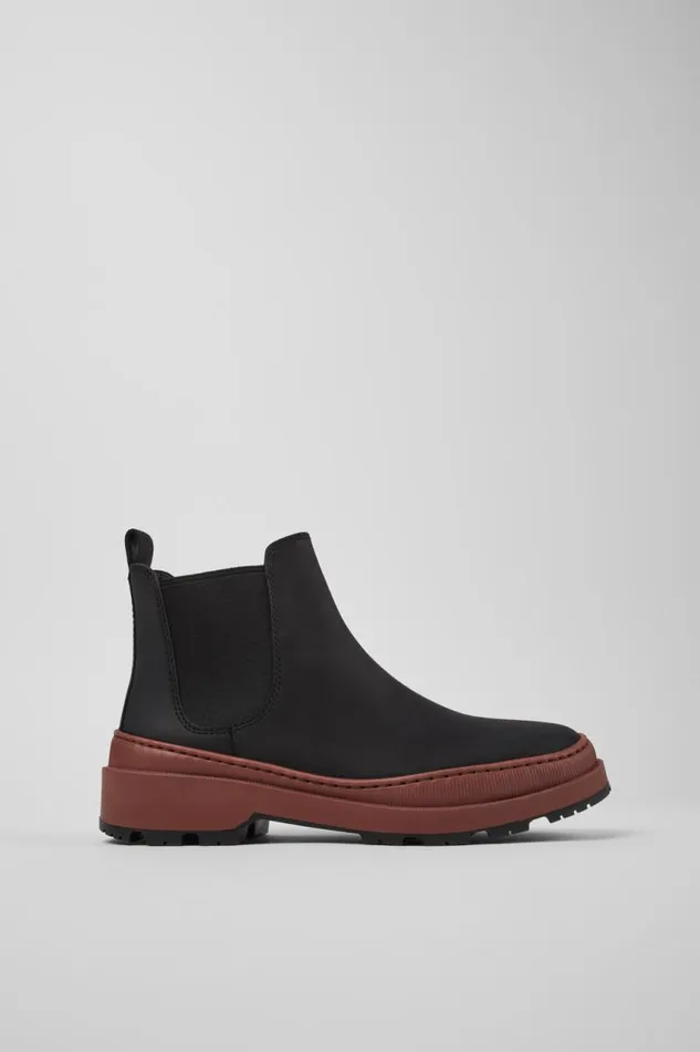 Women Camper Ankle Boots Brutus Trek MICHELIN Black Nubuck Ankle Boots