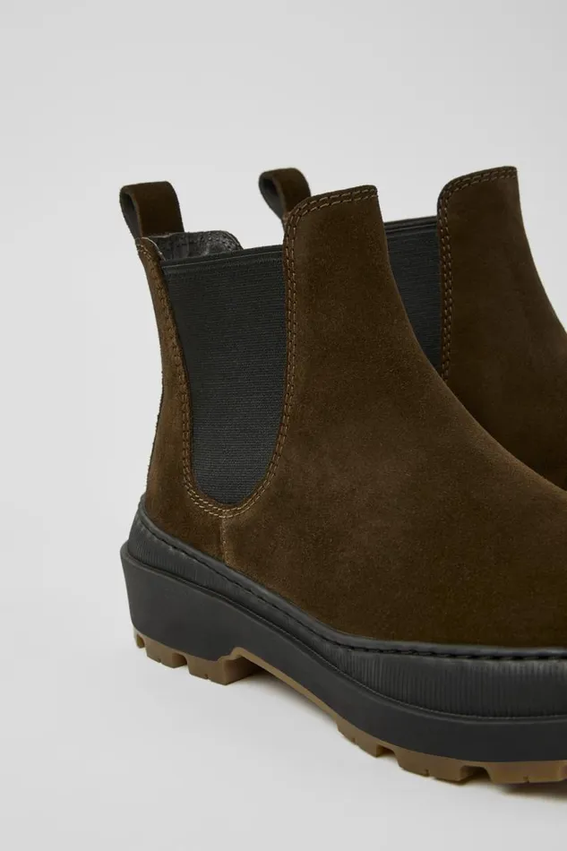 Women Camper Ankle Boots Brutus Trek MICHELIN Brown Nubuck Ankle Boots