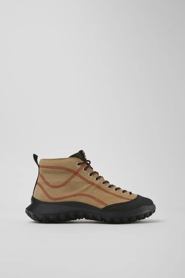Women Camper Ankle Boots CRCLR GORETEX Beige Nubuck And Textile Sneakers Women Camper Ankle Boots CRCLR GORETEX Beige Nubuck And Textile Sneakers