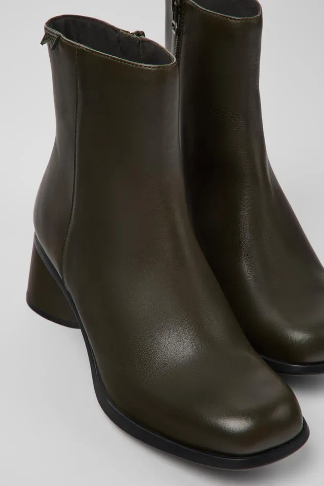 Women Camper Ankle Boots Kiara Green Leather And Recycled PET Boots