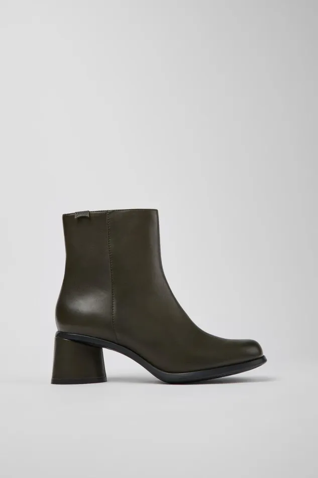 Women Camper Ankle Boots Kiara Green Leather And Recycled PET Boots Women Camper Ankle Boots Kiara Green Leather And Recycled PET Boots