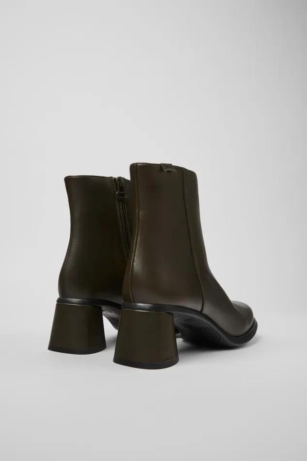 Women Camper Ankle Boots Kiara Green Leather And Recycled PET Boots Women Camper Ankle Boots Kiara Green Leather And Recycled PET Boots