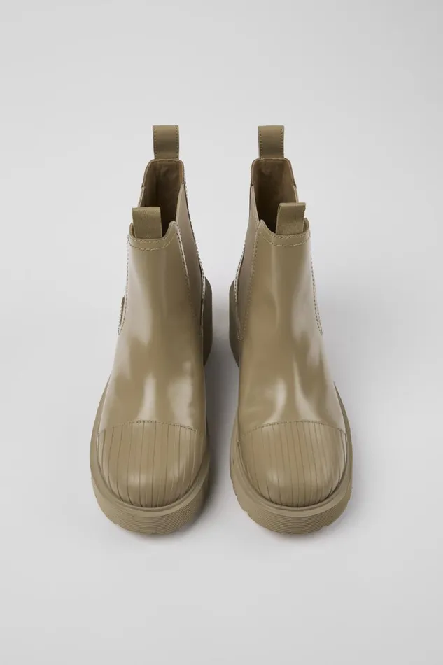 Women Camper Ankle Boots Milah Beige Leather Chelsea Boots Women Camper Ankle Boots Milah Beige Leather Chelsea Boots