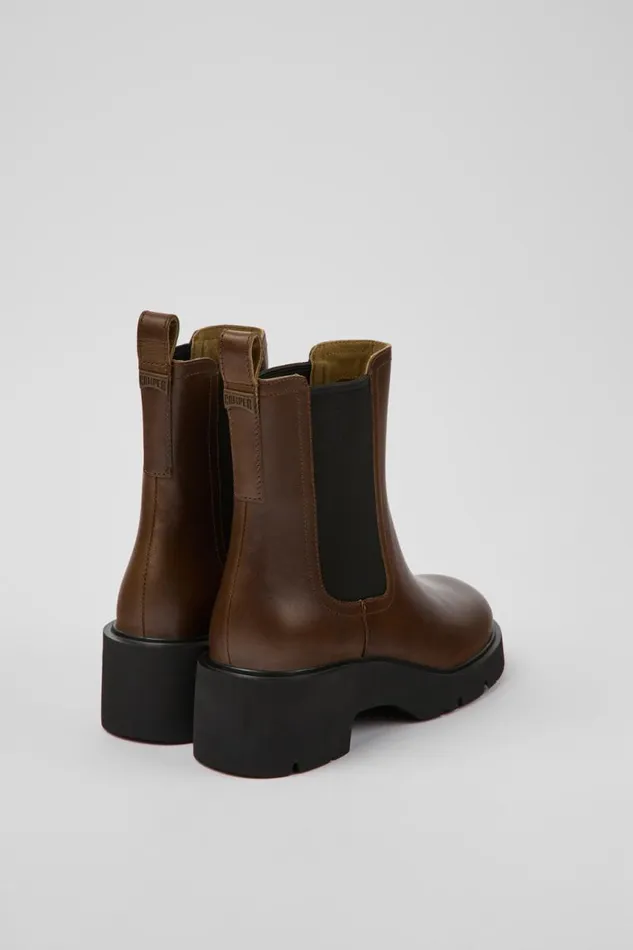 Women Camper Ankle Boots Milah Brown Leather Chelsea Boots Women Camper Ankle Boots Milah Brown Leather Chelsea Boots