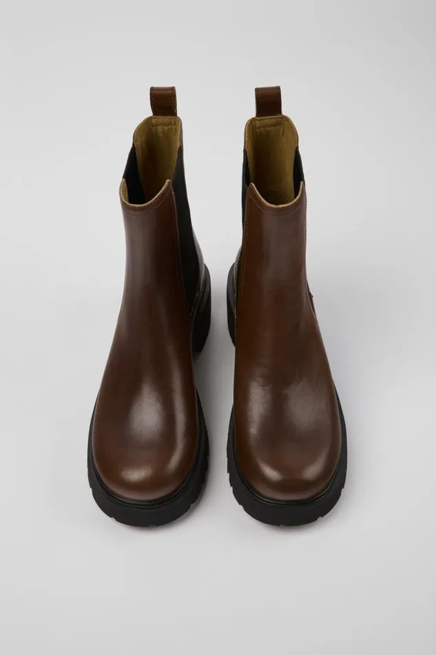 Women Camper Ankle Boots Milah Brown Leather Chelsea Boots Women Camper Ankle Boots Milah Brown Leather Chelsea Boots