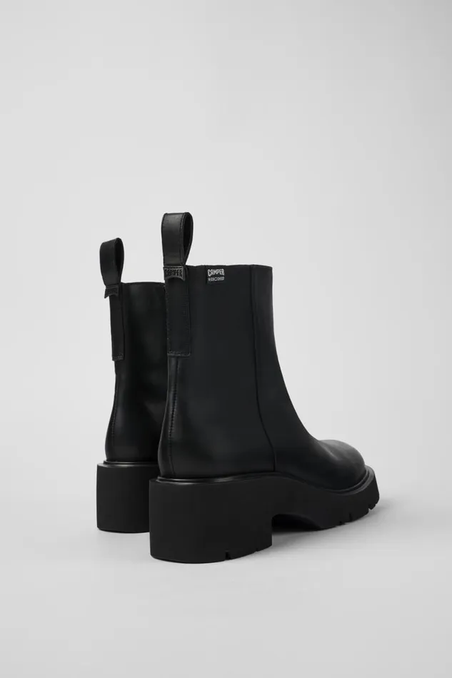 Women Camper Ankle Boots Milah HYDROSHIELD Black Leather Boots Women Camper Ankle Boots Milah HYDROSHIELD Black Leather Boots