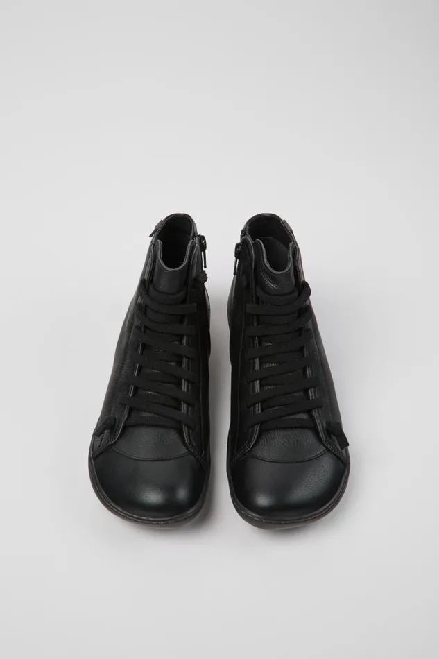 Women Camper Ankle Boots Peu Black Leather Ankle Boots Women Camper Ankle Boots Peu Black Leather Ankle Boots