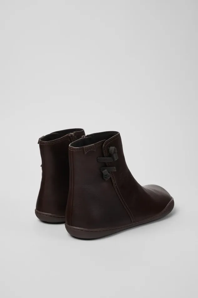 Women Camper Ankle Boots Peu Brown Leather Boots Women Camper Ankle Boots Peu Brown Leather Boots