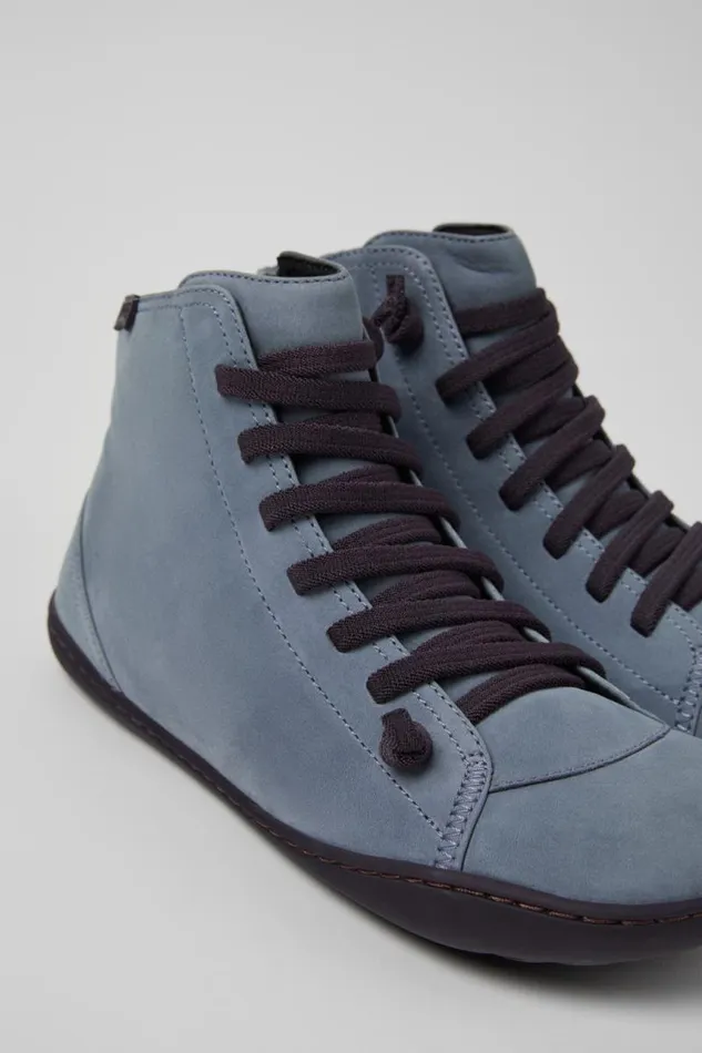 Women Camper Ankle Boots Peu Gray Nubuck Ankle Boots