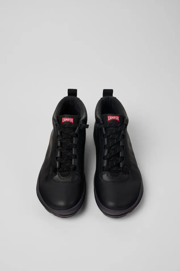 Women Camper Ankle Boots Peu Pista GORETEX Black Leather And Textile Ankle Boots Women Camper Ankle Boots Peu Pista GORETEX Black Leather And Textile Ankle Boots