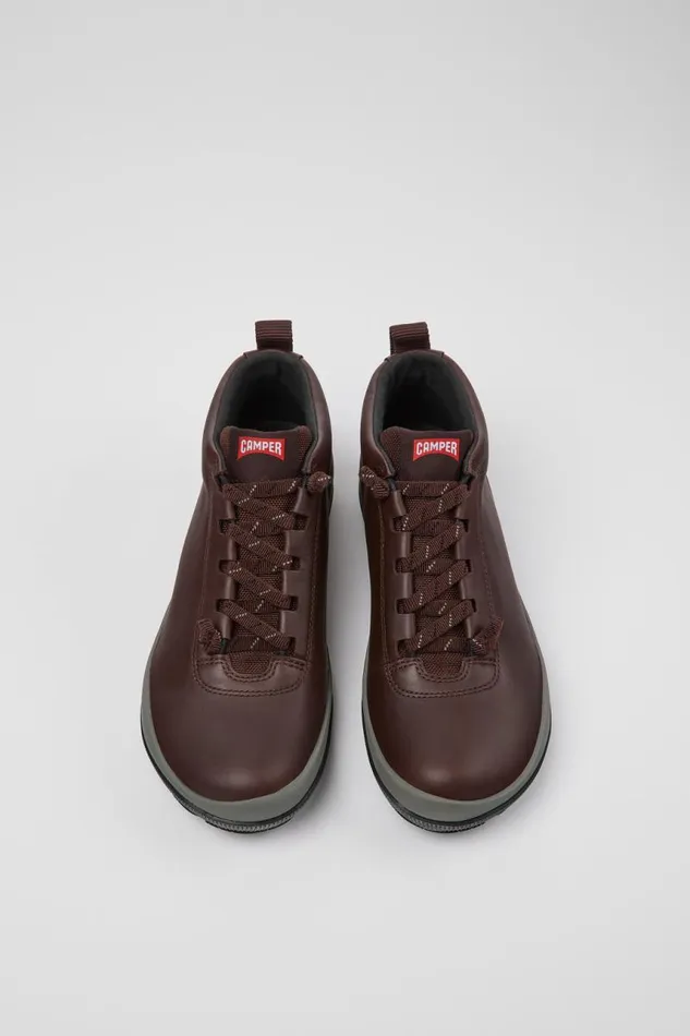 Women Camper Ankle Boots Peu Pista GORETEX Burgundy Leather Sneakers Women Camper Ankle Boots Peu Pista GORETEX Burgundy Leather Sneakers