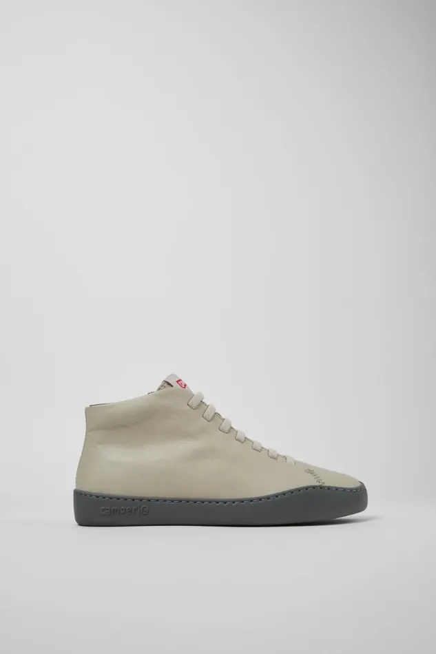 Women Camper Ankle Boots Peu Touring Gray Leather Ankle Boots