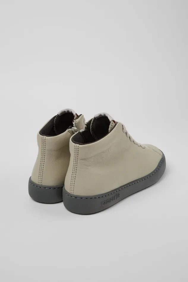 Women Camper Ankle Boots Peu Touring Gray Leather Ankle Boots