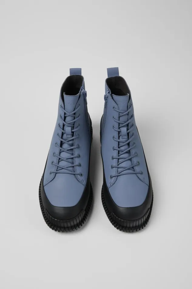 Women Camper Ankle Boots Pix Gray And Black Leather Ankle Boots Women Camper Ankle Boots Pix Gray And Black Leather Ankle Boots