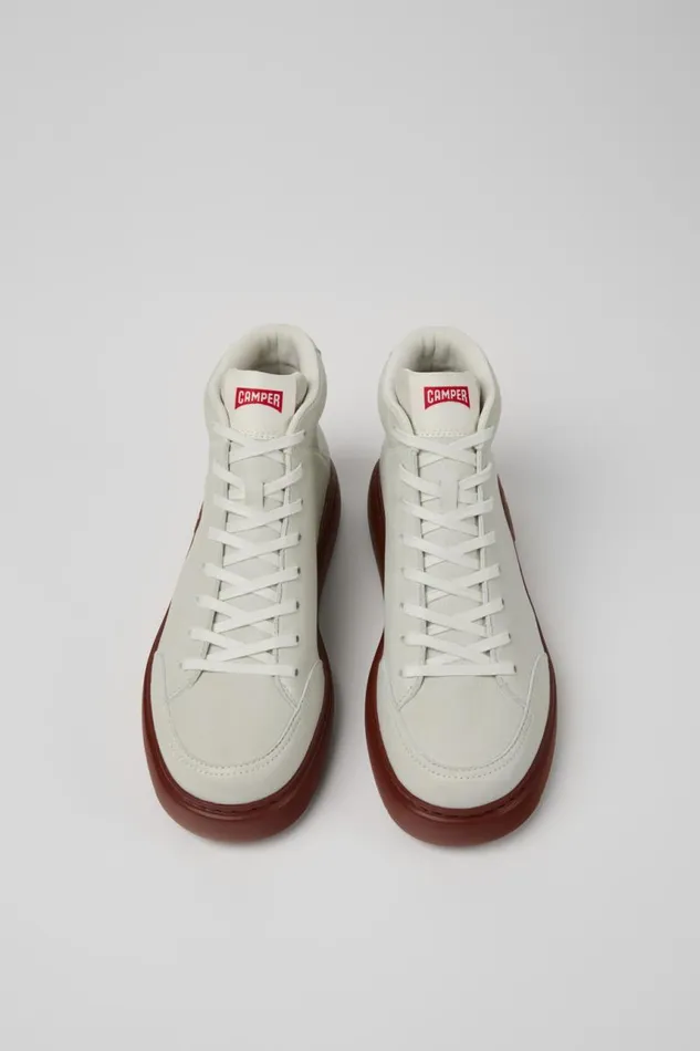 Women Camper Ankle Boots Runner K21 White Nondyed Leather Sneakers Women Camper Ankle Boots Runner K21 White Nondyed Leather Sneakers