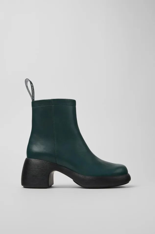 Women Camper Ankle Boots Thelma Green Leather Boots Women Camper Ankle Boots Thelma Green Leather Boots