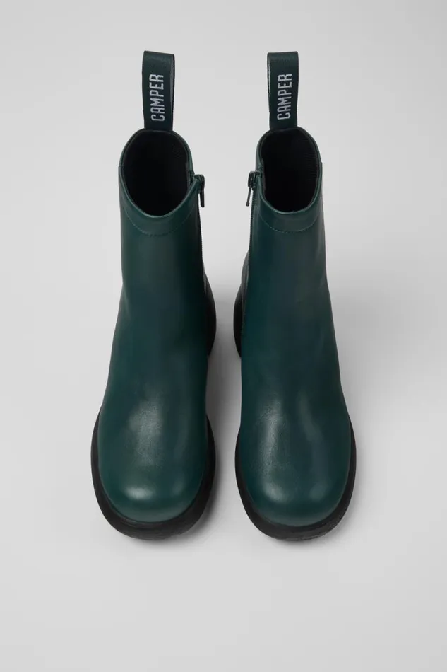 Women Camper Ankle Boots Thelma Green Leather Boots Women Camper Ankle Boots Thelma Green Leather Boots