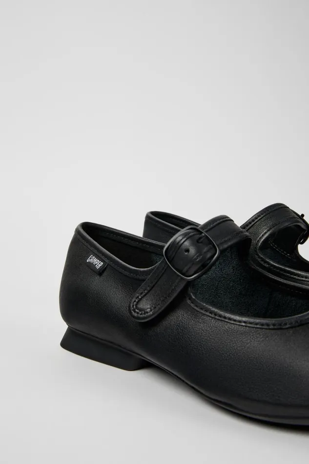 Women Camper Ballerinas Casi Myra Black Leather Shoe