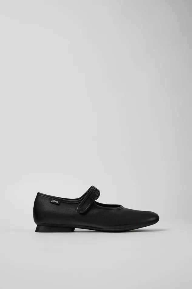Women Camper Ballerinas Casi Myra Black Leather Shoe Women Camper Ballerinas Casi Myra Black Leather Shoe